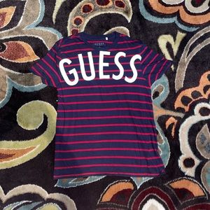 GUESS Striped Logo T-Shirt